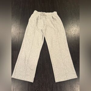 ASOS Gray High-Waisted Wide-leg Tailored Sweatpant Trousers